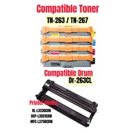 PPP Compatible Brother Printer Drum DR-263CL Laser Toner Cartridge TN263 TN267 For DCP-L3551CDW MFC-
