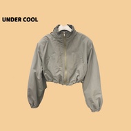 Áo khoác Croptop thể thao ngắn UNDERCOOL tay dài chống nắng nữ cổ đứng có dây rút kéo dễ phối đồchất