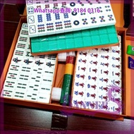 現貨 即日可取 GM831-16 [37x28x22mm 綠水晶] 全新 水晶麻雀 標準廣東牌尺寸/越南牌 套裝連盒 馬吊/麻將/Mahjong (Vietnam) 正常144隻+16隻越南專屬牌+4