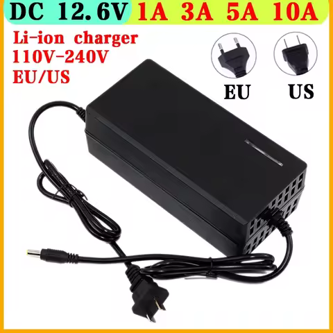 12.6V 1A 3A 5A 10A 18650 21700 Lithium Battery Charger For 12V 3S eries Li-ion Battery Polymer Smart