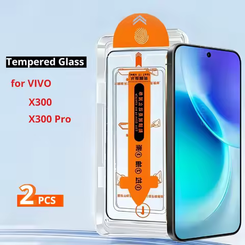 2PCS Full Cover 9H Screen Protector for VIVO X300 Pro X300 Tempered Glass With Dust Free Install Too