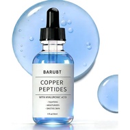 Ghk-cu Copper Peptide Serum for Face, Anti Aging Collagen Booster with Hyaluronic Acid, Anti Wrinkle