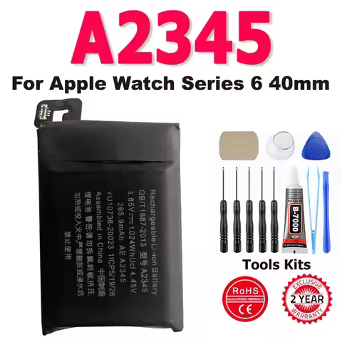 Replacement Battery For Apple Watch Series 6 40mm A2345 High Quality 265.9mAh Watch Bateria