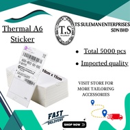 Thermal Sticker A6 5000PCS Stack Fanfold 100*150mm High Quality Barcode Thermal Sticker A6 5000PCS S