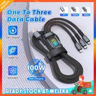 100W 3 in 1 Super Charge Cable Quick Charge Micro USB For 6A Charger Type C Cable Fast Charging Kabe