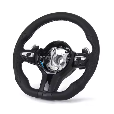 Flat Bottom Wide Paddle Steering Wheel for BMW F01 F07 F10 F11 F15 F16 F20 F21 F22 X3 X4 F25 F26 F30