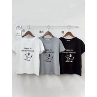 I'aura |Small Silver Label Dog Print Top _ 50171