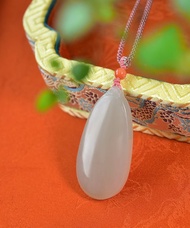 秒殺價 天然和田玉藕粉無事牌吊墜