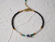 小個性尖晶石綠瑪瑙手鍊 長度可訂製