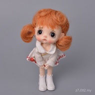 Cute sd8 Ready Stock Eight-point Hair Fake High Temperature Wig Silk bjd Hair Set Red Doll 1 Carrot 