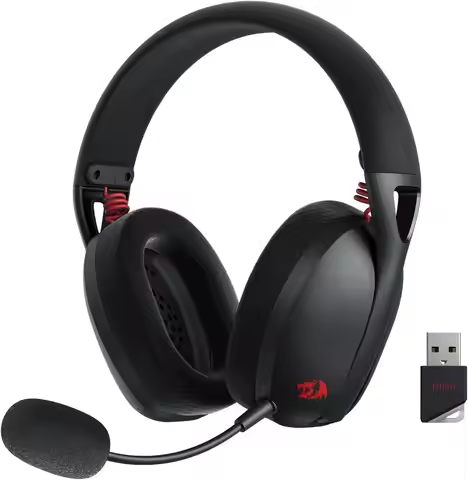 Redragon H848 Headset Bluetooth Wireless Gaming Lightweight 7.1 Surround Sound 40MM Drivers Detachab