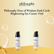 [Buy 1 Get 1] Philosophy Dose of wisdom Dark Circle Brightening Eye Cream 15ml (0.5oz)