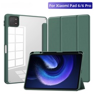 For Mi Pad 6 Case For Xiaomi Pad 6 Pro Tablet Cover with Pencil Holder For 2023 Xiaomi Pad 6 11 inch with Auto Sleep / Wake Case