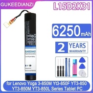 Tablet Battery L15D2K31 6250mAh For Lenovo Yoga 3-850M Yt3-850F YT3-850 YT3-850M YT3-850L
