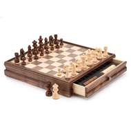 Bộ cờ vua làm bằng gỗ hồ đào Chess & Checker Set A&A Chess chính hãng