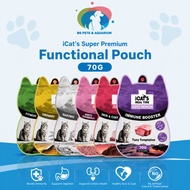 iCats Super Premium Functional Wet Food Pouch 70G / Wet Food / Makanan Basah