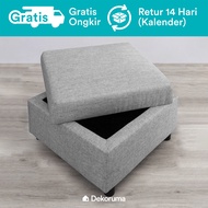 Dekoruma Hiro Sofa Stool Storage | Sofa Penyimpanan
