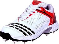 Power Metal Spikes Rubber Sole Cricket Shoes for Men (Lightweight