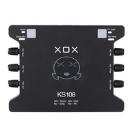 XOX KS108 USB Audio Interface Online Singing Device High-Definition Audio Mixer Sound Card for Recor