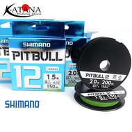 Shimano Pitbull X12 - X8 Premium PE Rope - 200m Long braided line x8 braided line x12