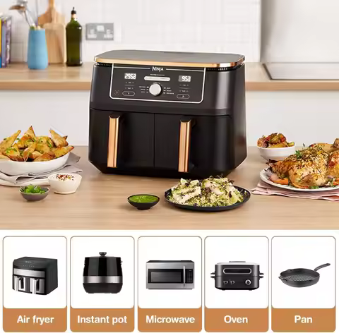 Air Fryer Paper for Dual Zone,100pz 22x14 cm,Disposable Non-stick Paper Air Fryer for Cecotec/Master