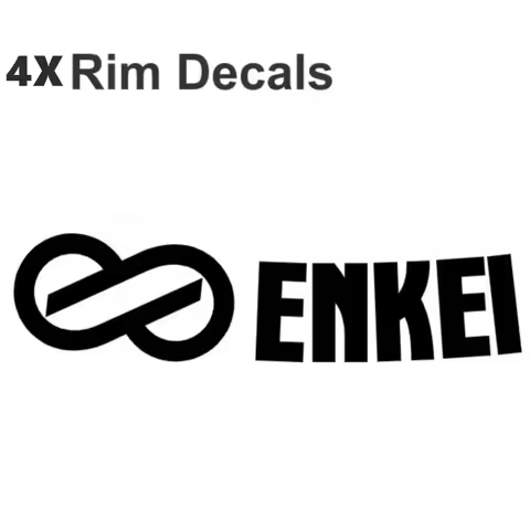 2.5" x 0.64" 4PCS Enkei Wheel Logo Die-cut Stickers Decals