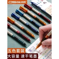 Dianshi DS904 Pen Rollerball Cecair Langsung Warna Retro Pen Gel Dakwat Cepat Kering Jenis Tiub Jaru