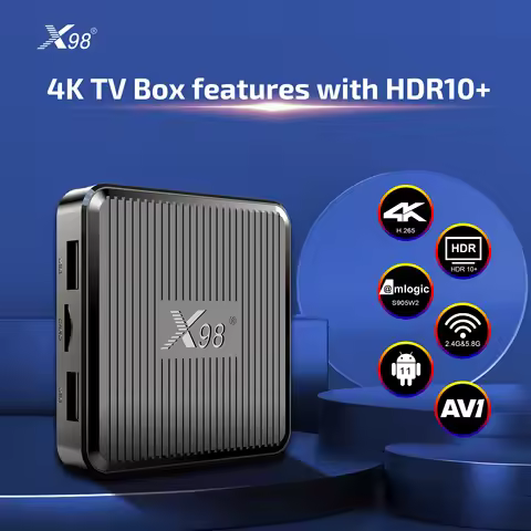 X98Q TV Box Android 11.0 Amlogic S905W2 Quad Core 2G16G 1G8G AV1 2.4G 5G Wifi 4K HDR Youtube Media P