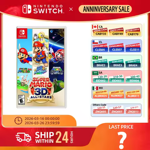 Nintendo Swtich - Super Mario 3D All Star Collection - 4.5GB Adventure Action Game Card