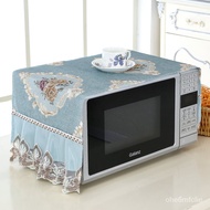 MH 【New Product Volume】Microwave Oven Cover Dust Cover Microwave Oven Dust Cover Universal Cover Towel Oven Cover Fabric