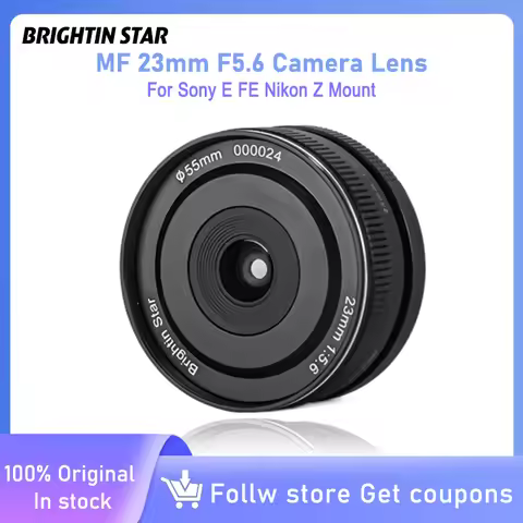 Brightin Star MF 23mm F5.6 Full Frame Wide Angle Portrait Camera Lens For Sony E FE Nikon Z Mount DS
