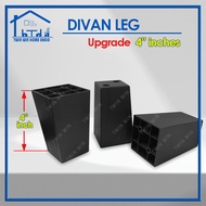 Divan Leg Upgrade from 2 Inch to 4 Inch for Divan Bed Base