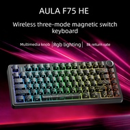 Aula F75 HE Magnetic Switch Keyboard 80 Key with Gasket Structure 75% Layout Full-key Hot Swap Three