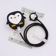 Cute Peugin 5in1 Set Charger Protector Cover for iPhone 40W Charger Head Cover Sets Protector