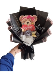 Buket coklat beruang silverqueen valentine