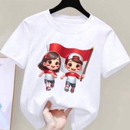 MERAH Gc27 Children's T-shirt August 17th Red and White 2 Ages 2-16 Years
