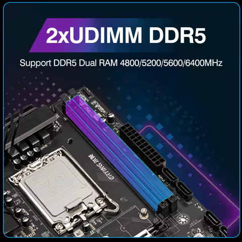 ERYING H810 PC Computer Kit H810M DDR5 Motherboard Support Intel Core Ultra200 Series 7/8/9 225F 230