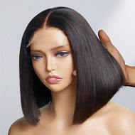 DD Bone Straight Human Hair Wigs 4*4inch Lace Frontal Wig human hair wig