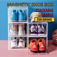 [CUN.BORONG] Front Drop Magnet Stackable Sneaker Box Shoe Box