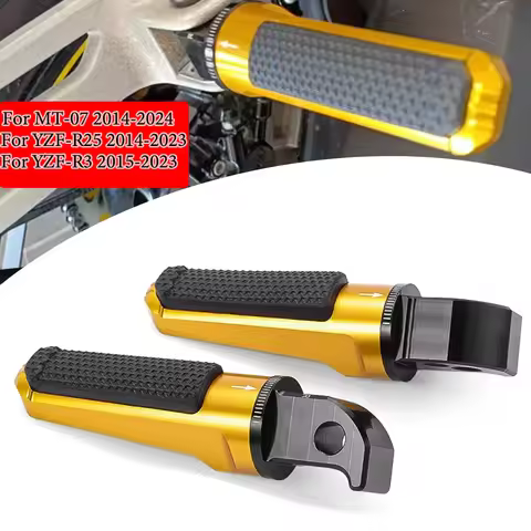 Foot Pegs Rear Passenger Pedal For Yamaha YZF R25 R3 R15 MT03 MT25 MT07 MT09 MT10 XSR 700 900 T-MAX 