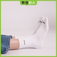 Custom Embroidery Logo Icon Letters Socks Cotton /  Stokin Sulaman Custom Logo/定制袜子