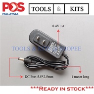 8.4V 1A Battery Charger Adapter 2-Pin with DC Port 5.5*2.5mm for 7.4V 18650 Lithium Battery [Pengeca