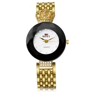 SOXY นาฬิกาข้อมือผู้หญิง Luxury Fashion สายAlloy หน้าปัดประดับเพชร สีทอง รุ่น SX0114 NEW พร้อมกล่อง 