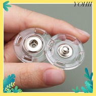 YOHII 10Pcs Fastener, Transparent Round Snap Button,  Acrylic Invisible DIY Snap Fastener