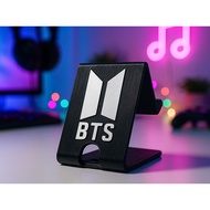 Phone holder with BTS logo printed