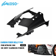 AKOSO RC390 3K Dry Carbon Fiber Full Fairing Kits Motorcycle Lower Belly Pan For KTM RC 390 2018 201
