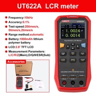 UNI-T LCR ดิจิทัลเมตร UT622C UT622A UT622E ตัวเก็บประจุแบบมือถือชิ้นส่วนอิเล็กทรอนิกส์เครื่องทดสอบ U