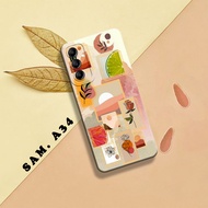 HP Phone Case - Samsung A34 - Phone Case - Samsung A34 - External_acc - Aesthetic Motif Case - Fashi