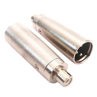 GlowingGrace 3 PIN XLR PLUG MALE TO RCA FEMALE Audio ADAPTER CONNECTOR เครื่องขยายเสียงไมโครโฟน
