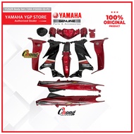 Yamaha 125Z Y125ZR Body Cover Set Maroon ( Merah Skala )5XK-F0000-10-P2  Original HLY